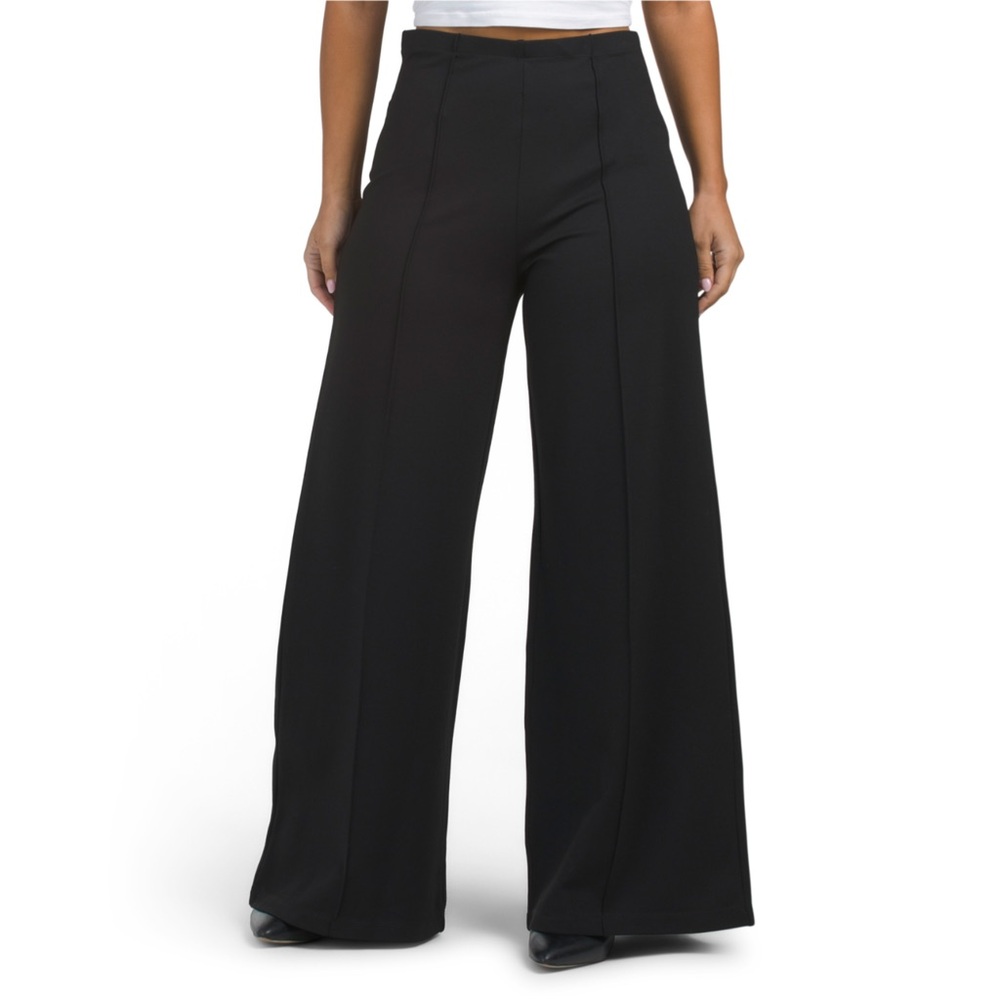 CeCe Black Wide-Leg Women's Pants